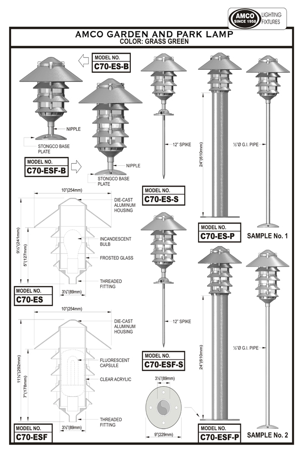 Park & Garden Lamp Atlantic Manufacturing Co., Inc.
